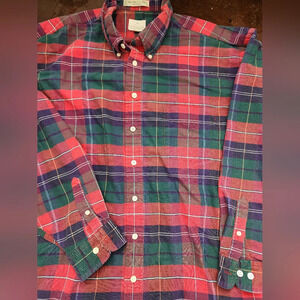 🤴👔 Plaid long sleeve button down shirt in size XXLT